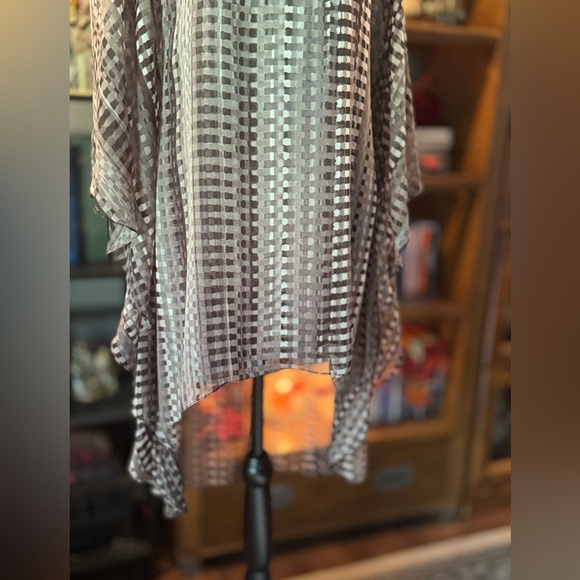 Halston Heritage Sz Small Mini Caftan Black Pixel Print MSRP $375 - Picture 2 of 8